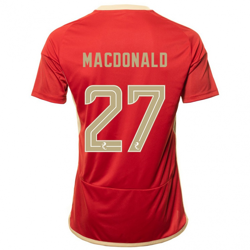 Heren Angus Macdonald #27 Rood Thuisshirt Thuistenue 2023/24 T-Shirt