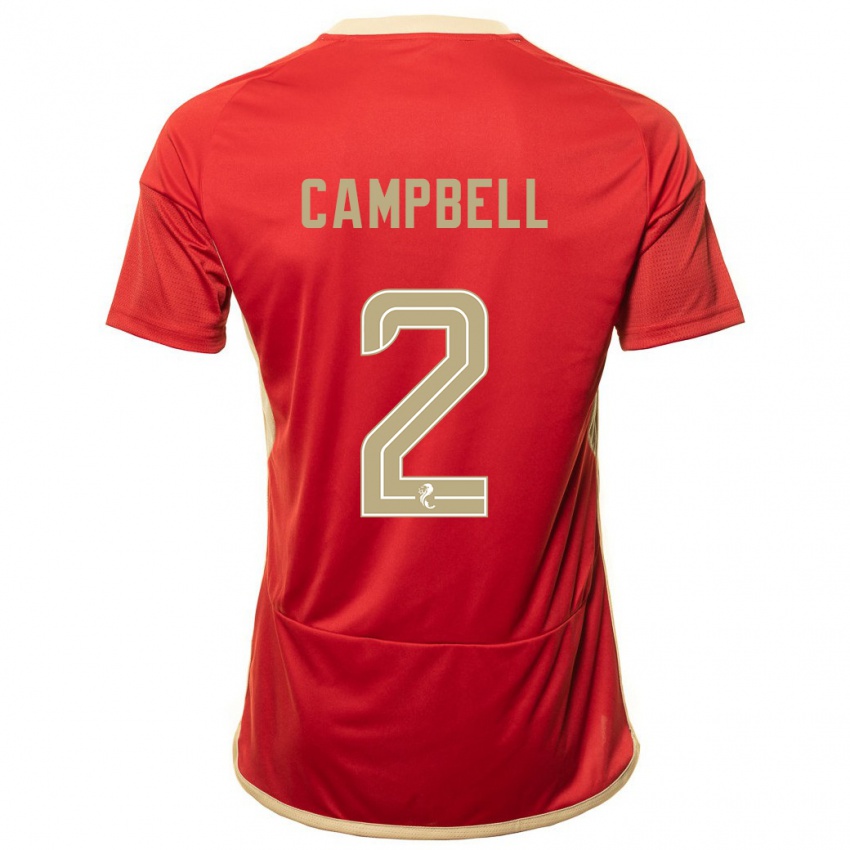 Heren Loren Campbell #2 Rood Thuisshirt Thuistenue 2023/24 T-Shirt