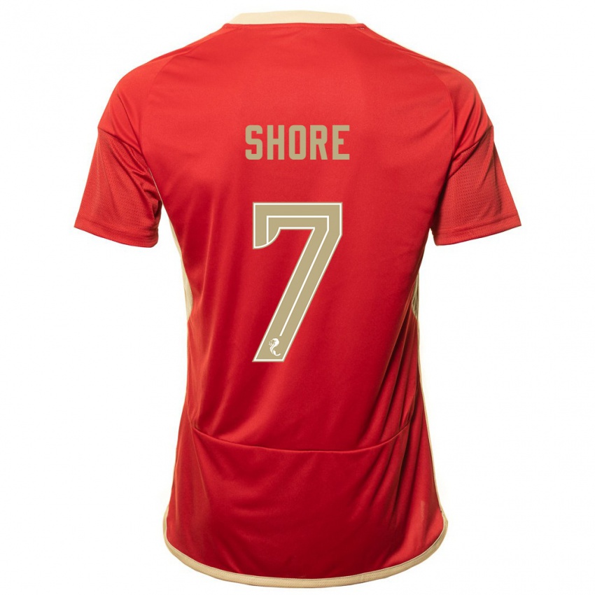 Heren Eilidh Shore #7 Rood Thuisshirt Thuistenue 2023/24 T-Shirt