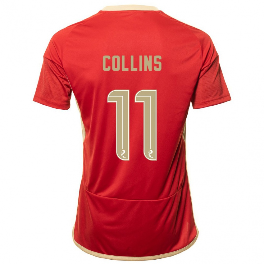 Heren Bailley Collins #11 Rood Thuisshirt Thuistenue 2023/24 T-Shirt