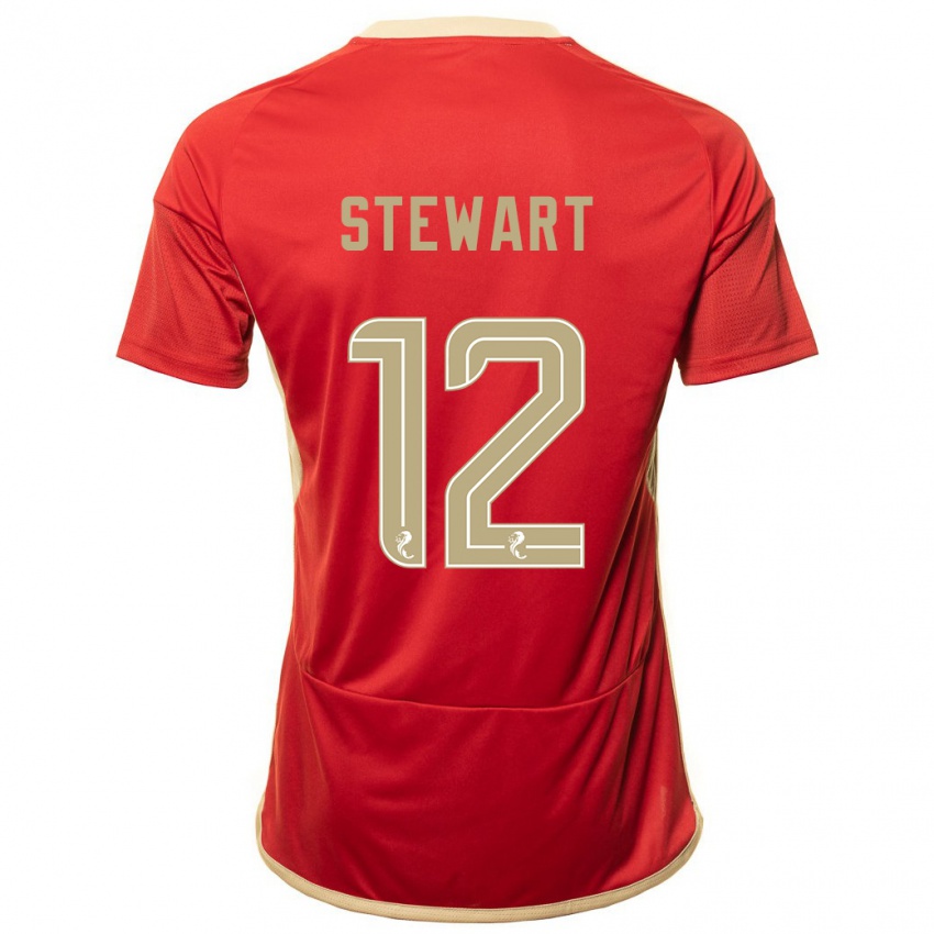 Heren Hannah Stewart #12 Rood Thuisshirt Thuistenue 2023/24 T-Shirt