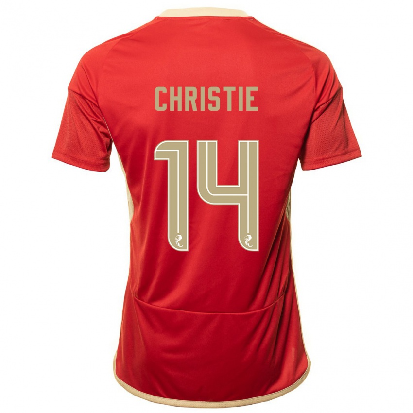 Heren Mya Christie #14 Rood Thuisshirt Thuistenue 2023/24 T-Shirt