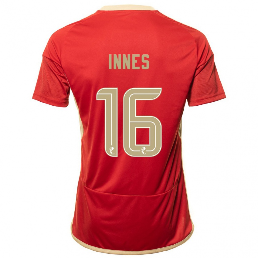 Heren Hannah Innes #16 Rood Thuisshirt Thuistenue 2023/24 T-Shirt