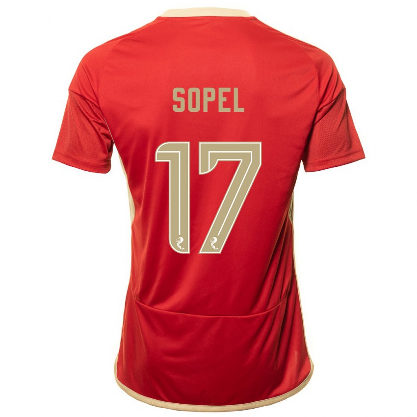 Heren Nadia Sopel #17 Rood Thuisshirt Thuistenue 2023/24 T-Shirt