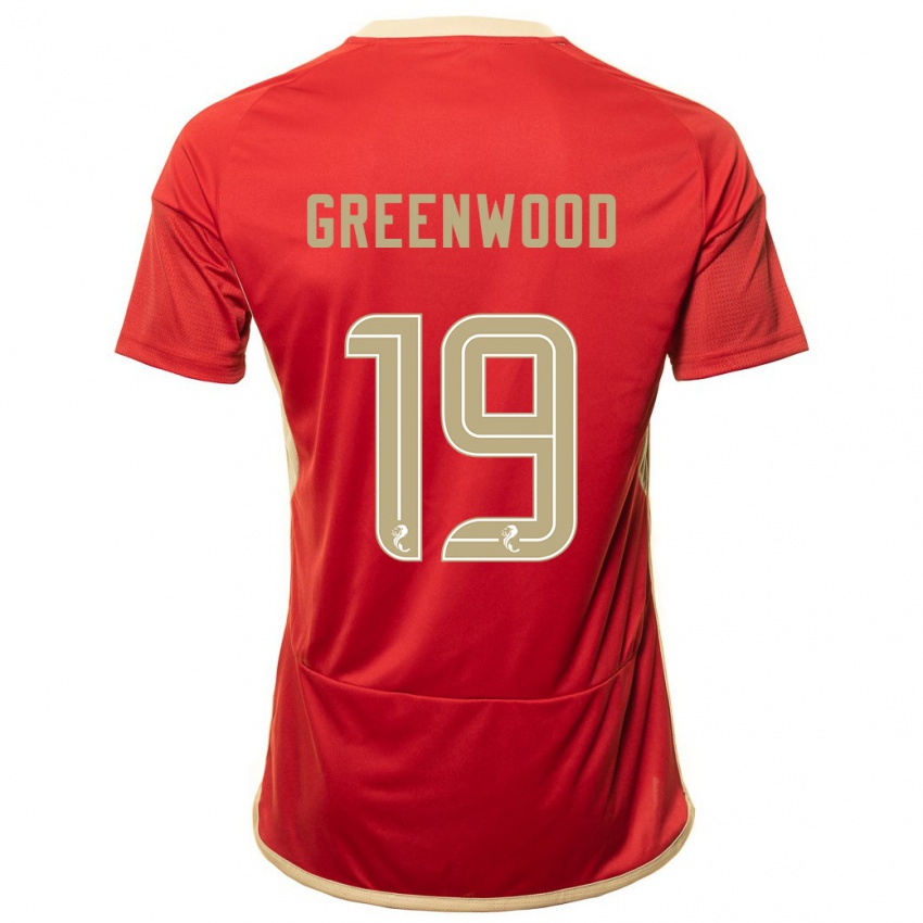 Heren Brodie Greenwood #19 Rood Thuisshirt Thuistenue 2023/24 T-Shirt