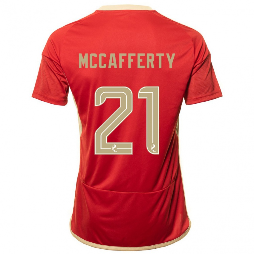 Heren Eirinn Mccafferty #21 Rood Thuisshirt Thuistenue 2023/24 T-Shirt