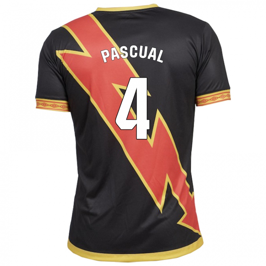 Heren Martin Pascual #4 Zwart Uitshirt Uittenue 2023/24 T-Shirt