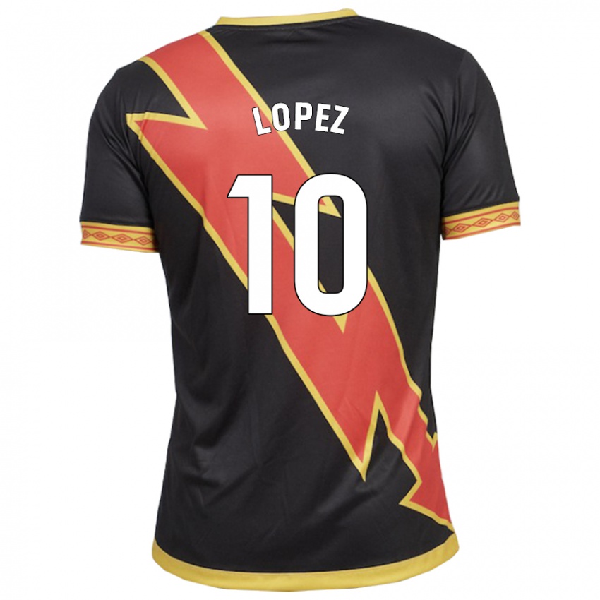 Heren Asier López #10 Zwart Uitshirt Uittenue 2023/24 T-Shirt