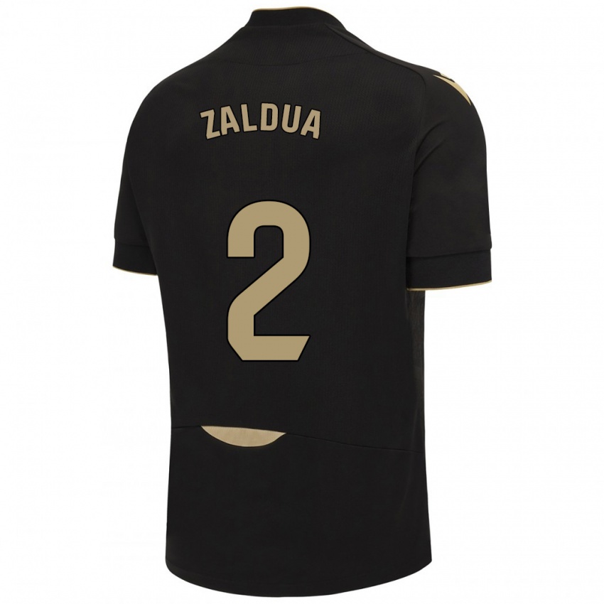 Heren Joseba Zaldua #2 Zwart Uitshirt Uittenue 2023/24 T-Shirt