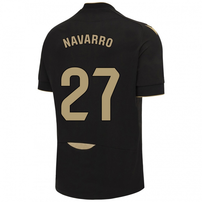 Heren Robert Navarro #27 Zwart Uitshirt Uittenue 2023/24 T-Shirt