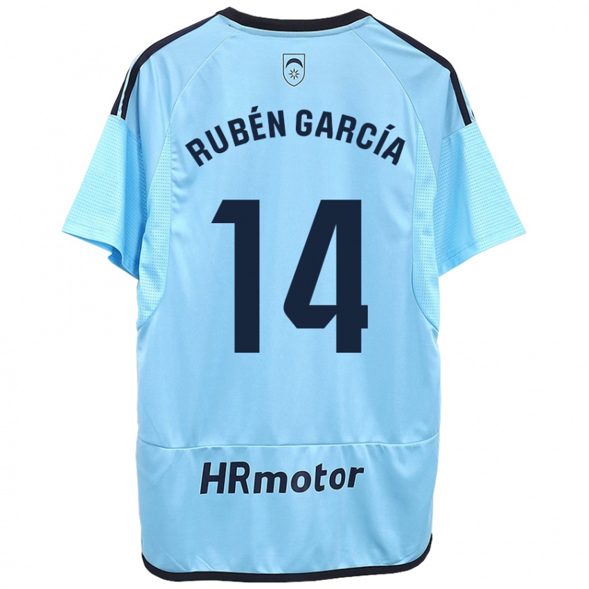 Heren Rubén García #14 Blauw Uitshirt Uittenue 2023/24 T-Shirt