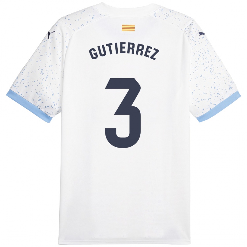 Heren Miguel Gutierrez #3 Wit Uitshirt Uittenue 2023/24 T-Shirt