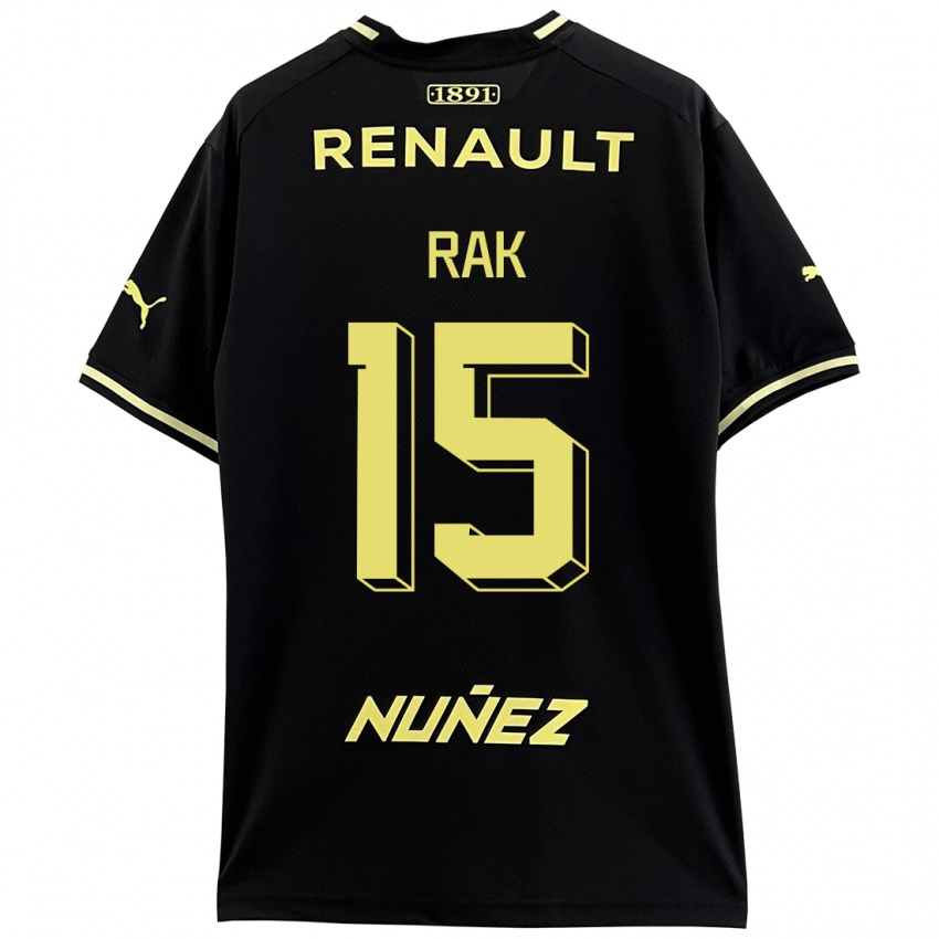 Heren Yonatthan Rak #15 Zwart Uitshirt Uittenue 2023/24 T-Shirt