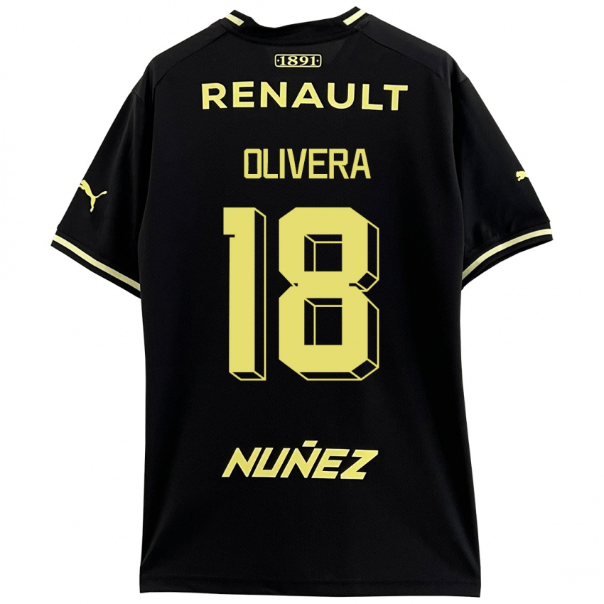 Heren Maximiliano Olivera #18 Zwart Uitshirt Uittenue 2023/24 T-Shirt