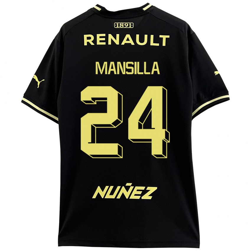 Heren Brian Mansilla #24 Zwart Uitshirt Uittenue 2023/24 T-Shirt