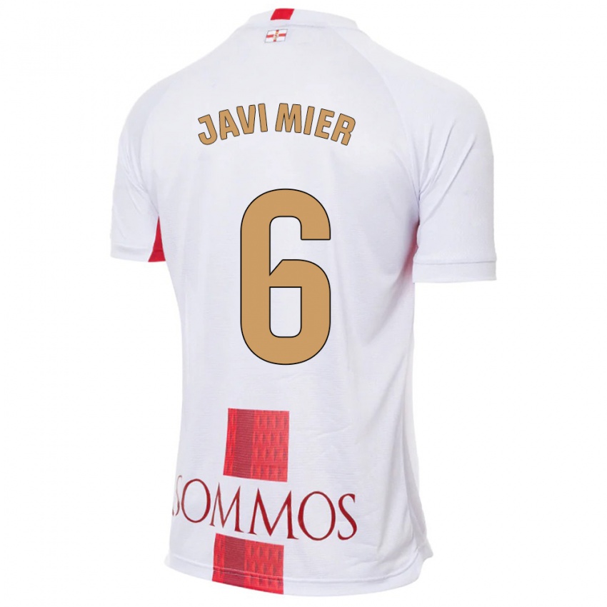 Heren Javi Mier #6 Wit Uitshirt Uittenue 2023/24 T-Shirt