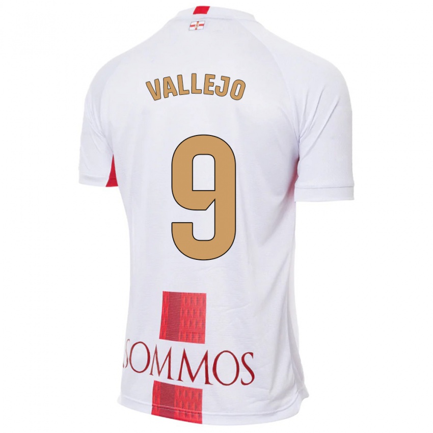 Heren Hugo Vallejo #9 Wit Uitshirt Uittenue 2023/24 T-Shirt