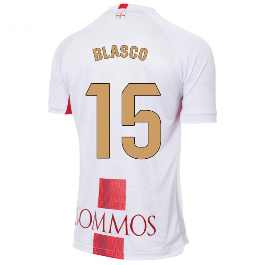 Heren Jeremy Blasco #15 Wit Uitshirt Uittenue 2023/24 T-Shirt