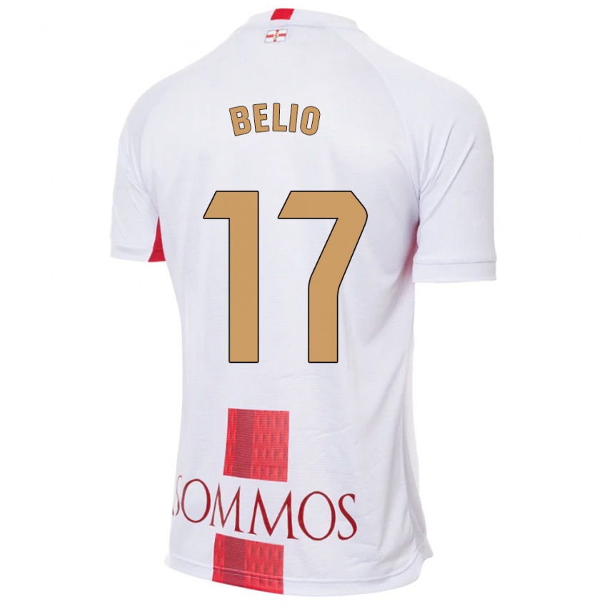 Heren Marta Belio #17 Wit Uitshirt Uittenue 2023/24 T-Shirt