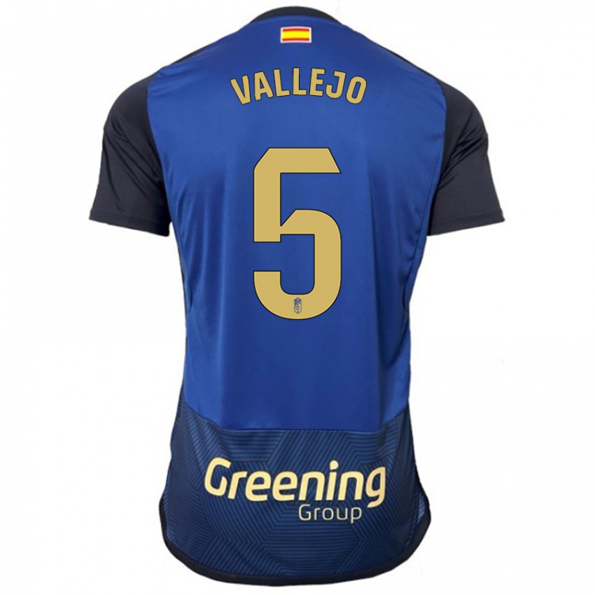 Heren Jesus Vallejo #5 Marine Uitshirt Uittenue 2023/24 T-Shirt