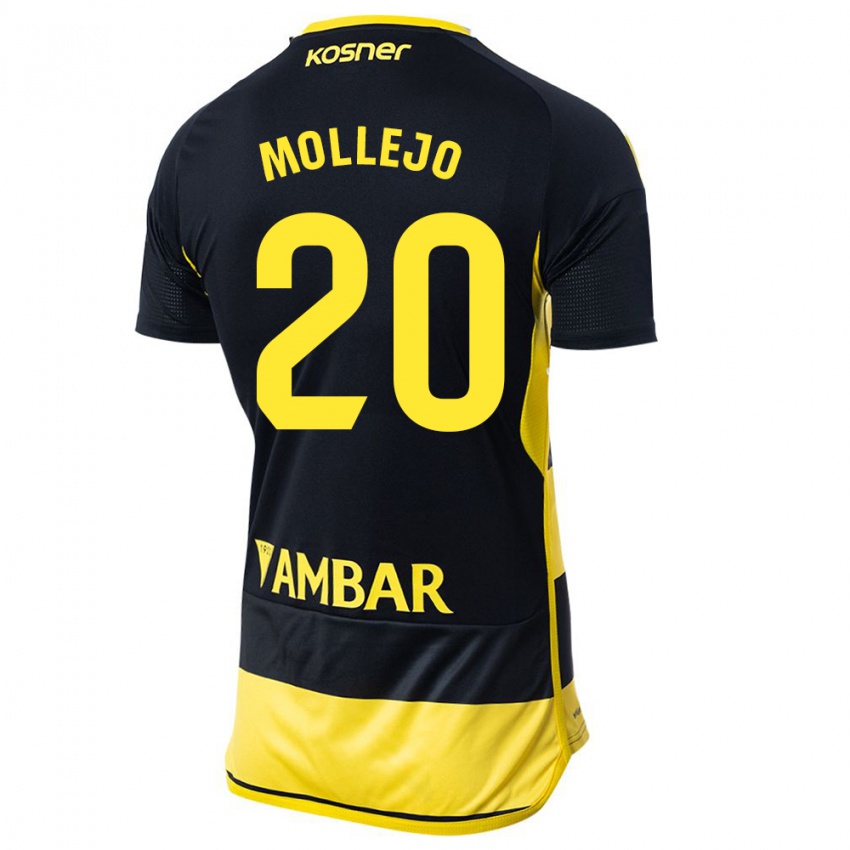 Heren Victor Mollejo #20 Zwart Geel Uitshirt Uittenue 2023/24 T-Shirt