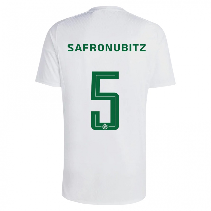 Heren Dan Safronubitz #5 Groen Blauw Uitshirt Uittenue 2023/24 T-Shirt