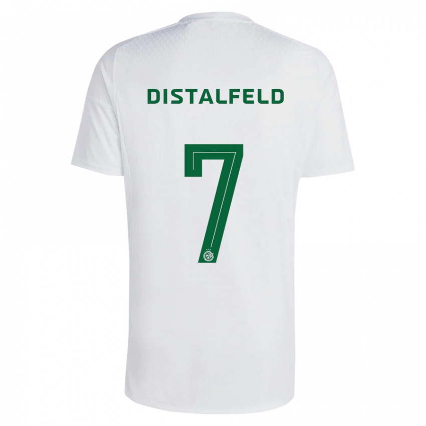 Heren Yanai Distalfeld #7 Groen Blauw Uitshirt Uittenue 2023/24 T-Shirt