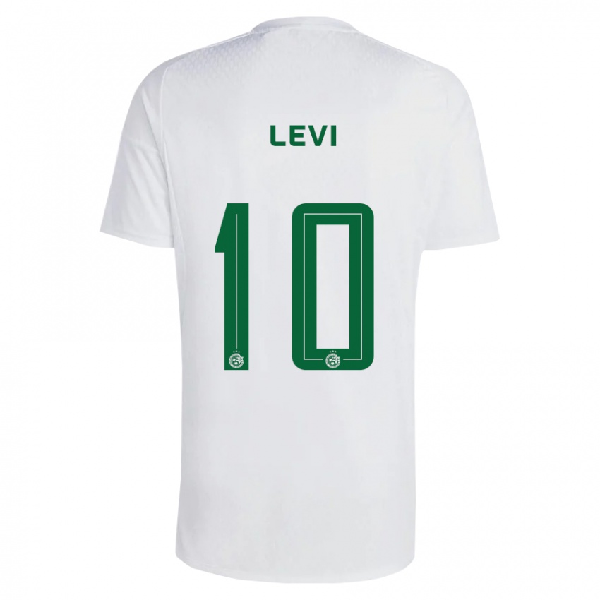 Heren Yarin Levi #10 Groen Blauw Uitshirt Uittenue 2023/24 T-Shirt