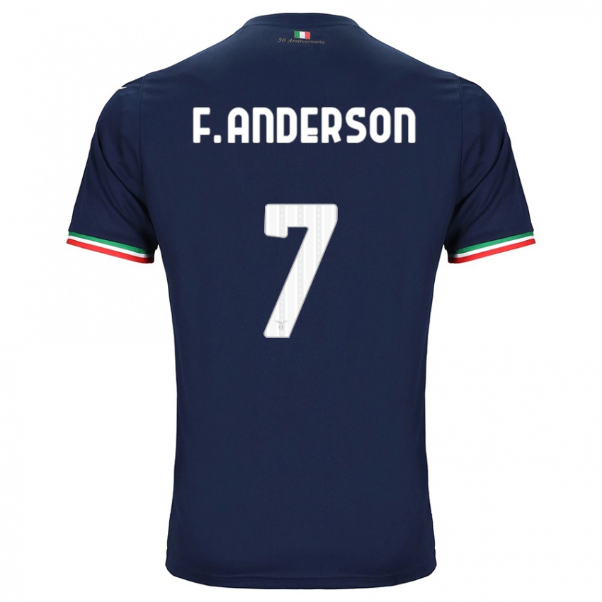 Heren Felipe Anderson #7 Marine Uitshirt Uittenue 2023/24 T-Shirt