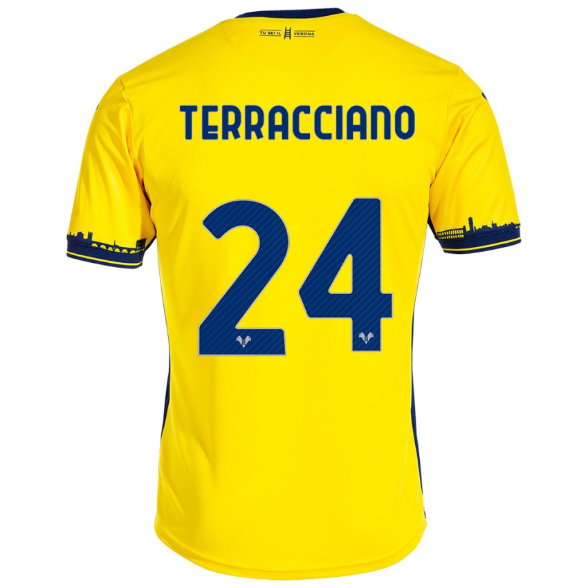 Heren Filippo Terracciano #24 Geel Uitshirt Uittenue 2023/24 T-Shirt