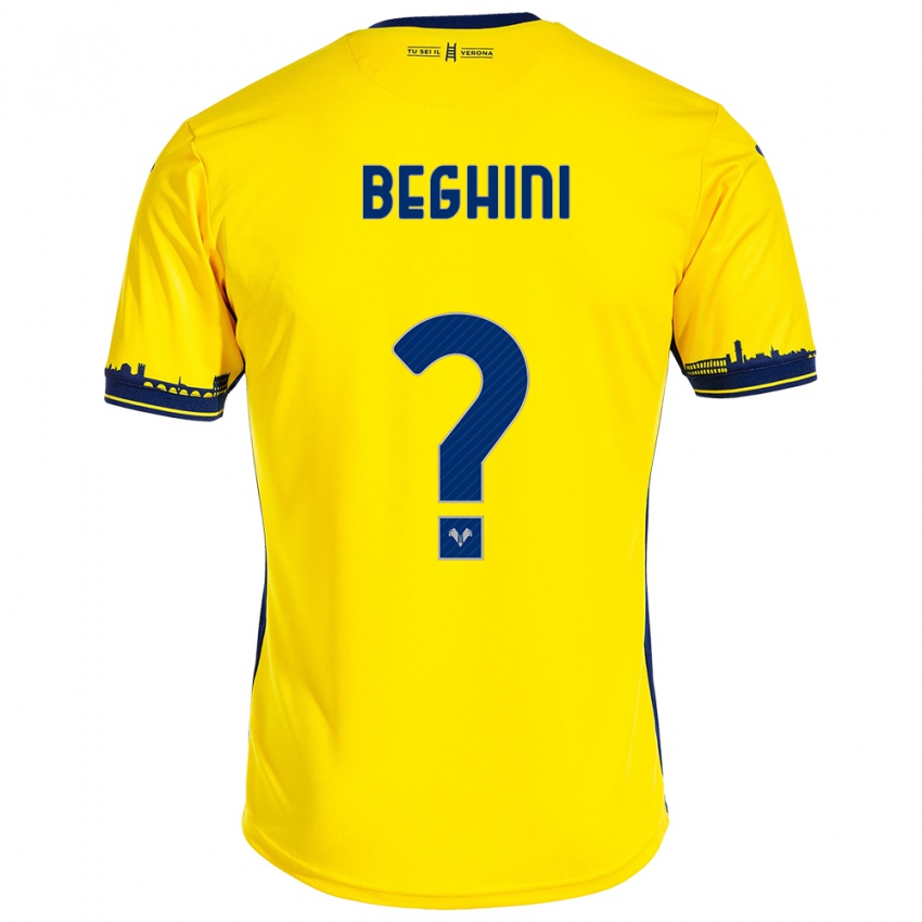 Heren Alessandro Beghini #0 Geel Uitshirt Uittenue 2023/24 T-Shirt