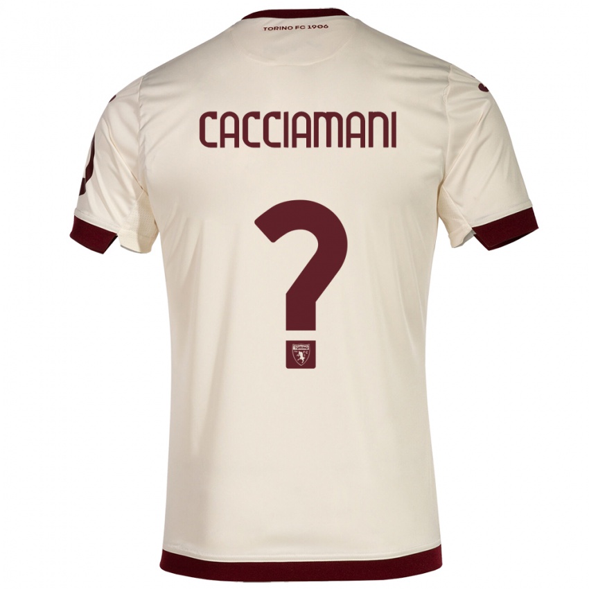 Heren Alessio Cacciamani #0 Champagne Uitshirt Uittenue 2023/24 T-Shirt