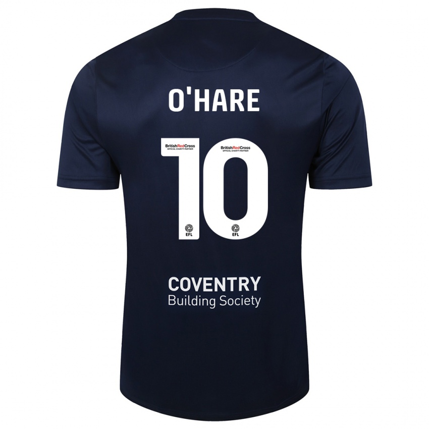 Heren Callum O'hare #10 Rode Marine Uitshirt Uittenue 2023/24 T-Shirt