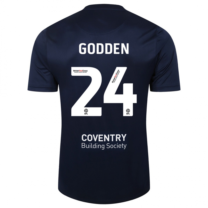 Heren Matt Godden #24 Rode Marine Uitshirt Uittenue 2023/24 T-Shirt