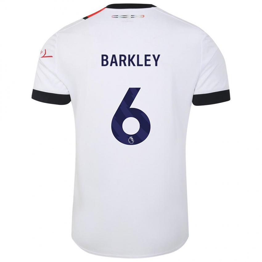 Heren Ross Barkley #6 Wit Uitshirt Uittenue 2023/24 T-Shirt