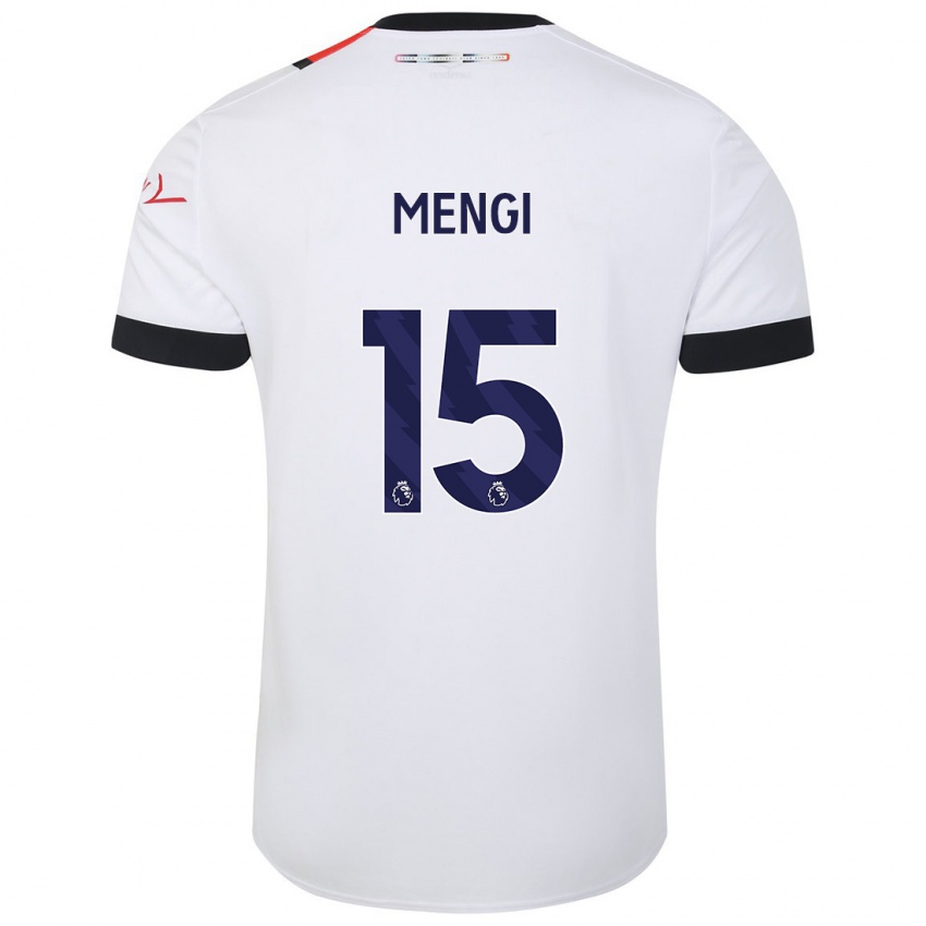 Heren Teden Mengi #15 Wit Uitshirt Uittenue 2023/24 T-Shirt