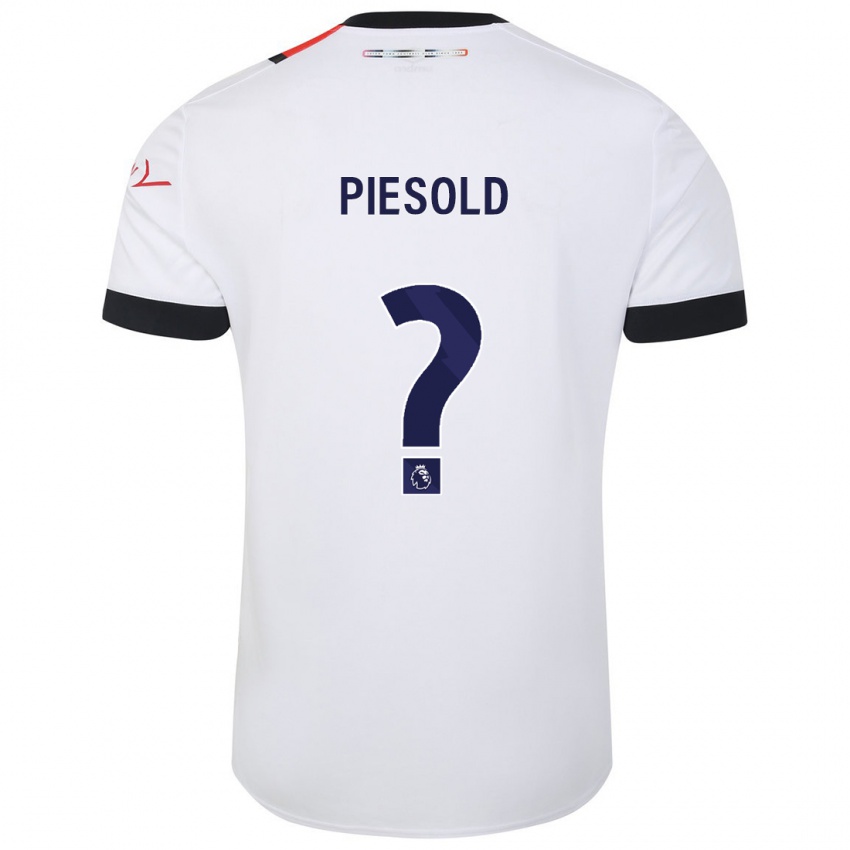 Heren Axel Piesold #0 Wit Uitshirt Uittenue 2023/24 T-Shirt