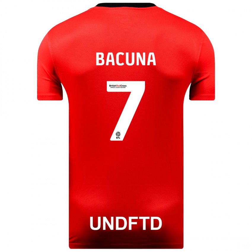 Heren Juninho Bacuna #7 Rood Uitshirt Uittenue 2023/24 T-Shirt