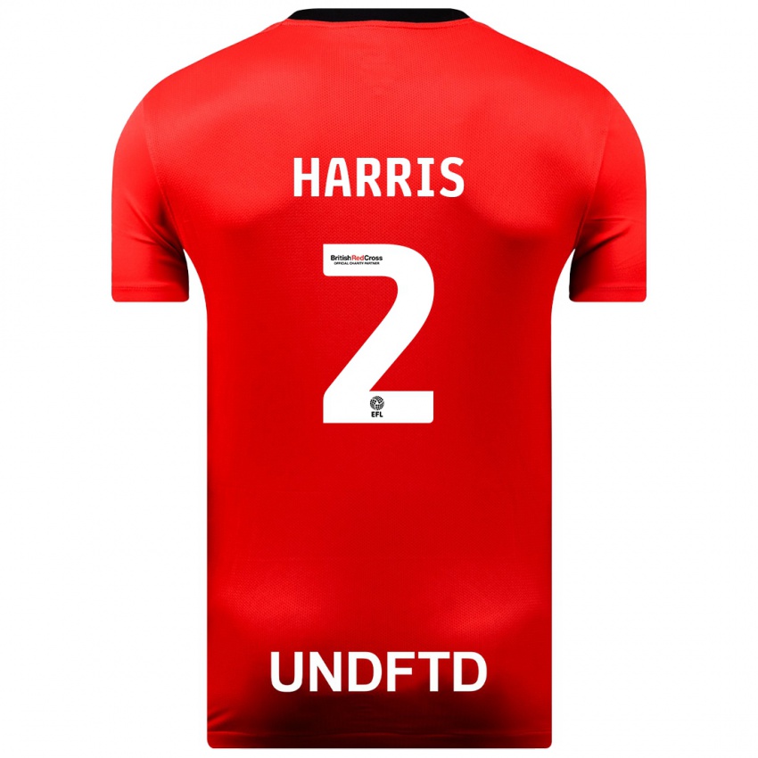 Heren Martha Harris #2 Rood Uitshirt Uittenue 2023/24 T-Shirt