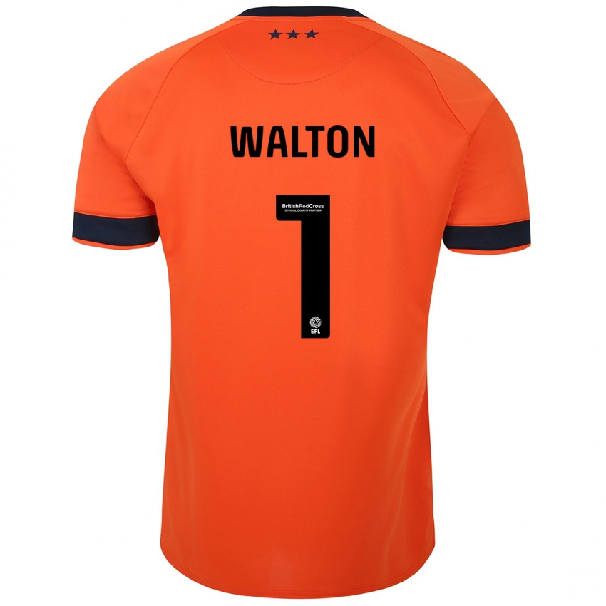 Heren Christian Walton #1 Oranje Uitshirt Uittenue 2023/24 T-Shirt
