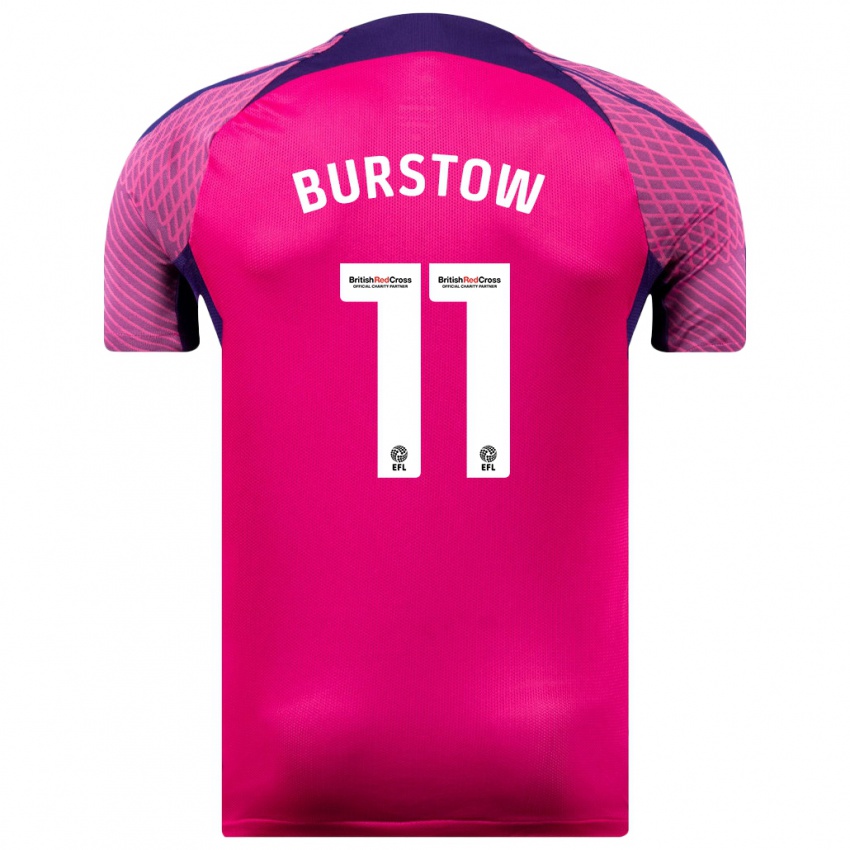 Heren Mason Burstow #11 Paars Uitshirt Uittenue 2023/24 T-Shirt
