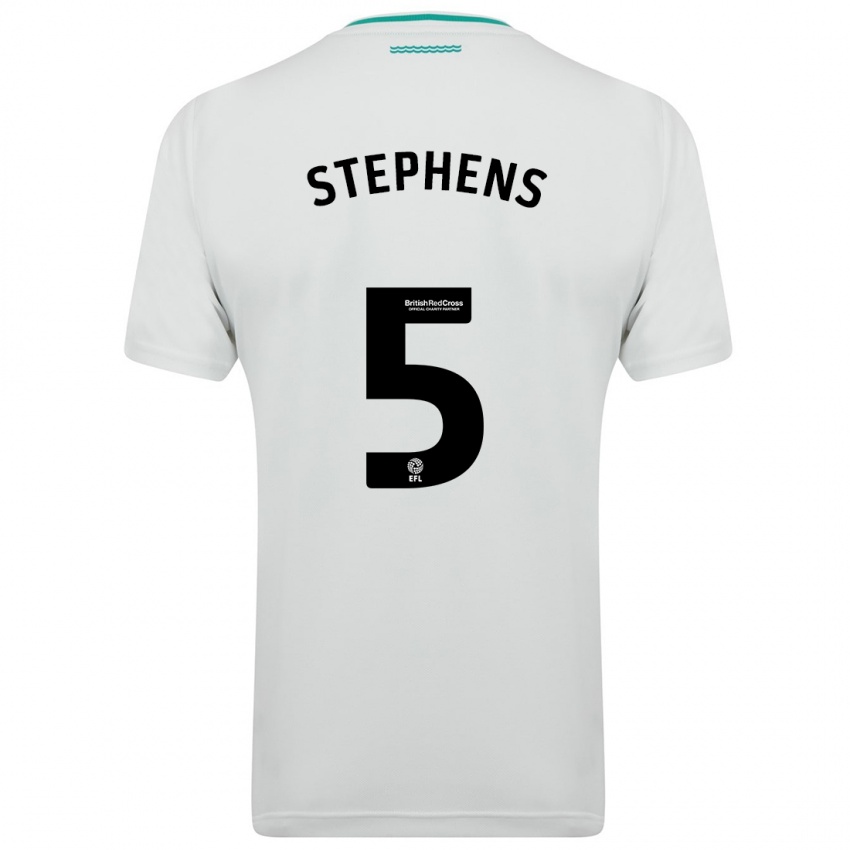 Heren Jack Stephens #5 Wit Uitshirt Uittenue 2023/24 T-Shirt