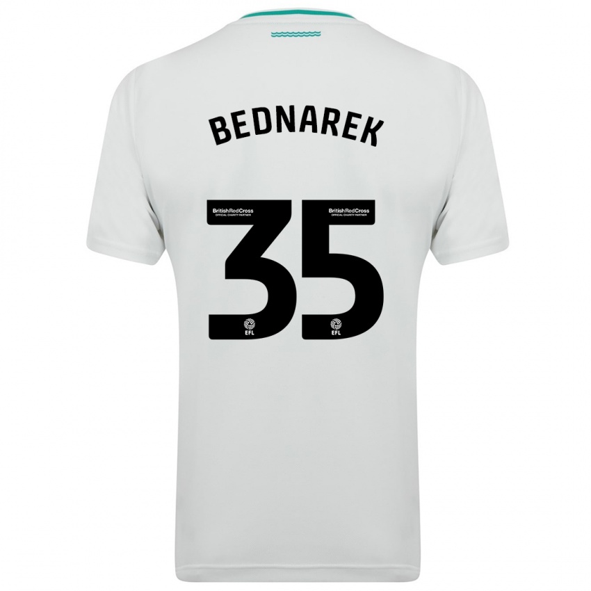 Heren Jan Bednarek #35 Wit Uitshirt Uittenue 2023/24 T-Shirt