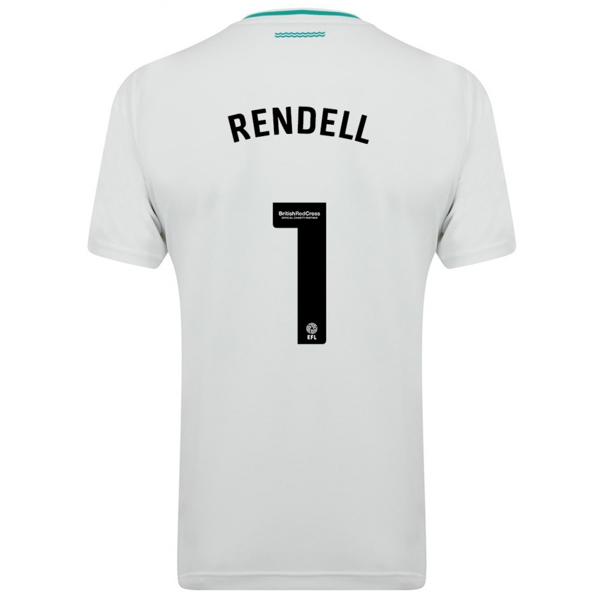 Heren Kayla Rendell #1 Wit Uitshirt Uittenue 2023/24 T-Shirt