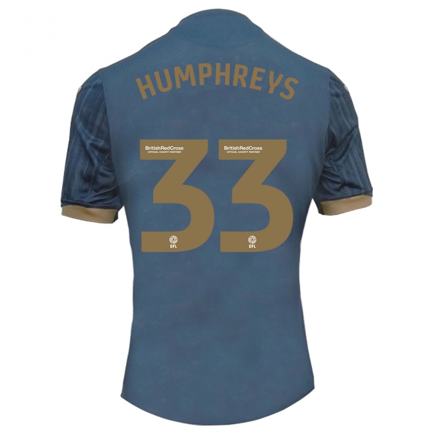 Heren Bashir Humphreys #33 Donkerblauw Uitshirt Uittenue 2023/24 T-Shirt