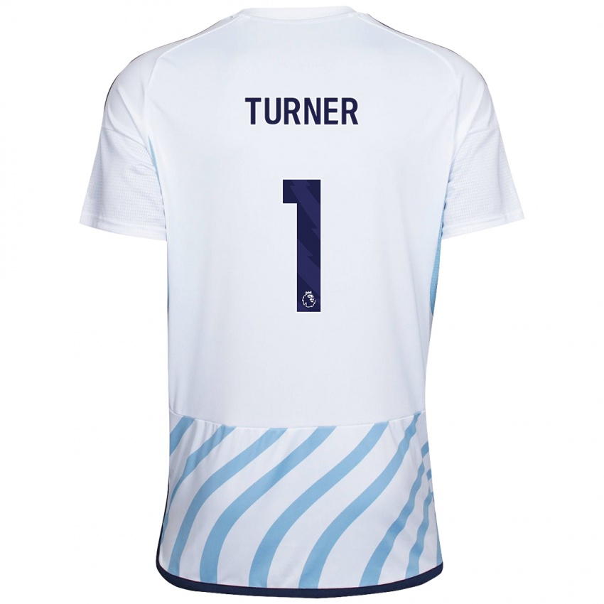 Heren Matt Turner #1 Wit Blauw Uitshirt Uittenue 2023/24 T-Shirt