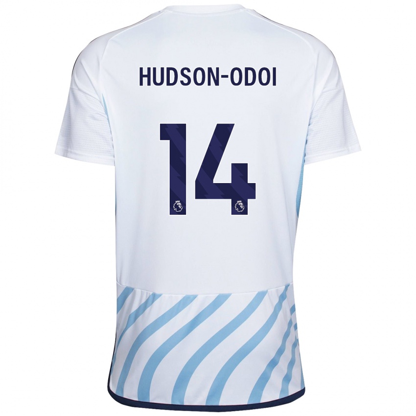 Heren Callum Hudson-Odoi #14 Wit Blauw Uitshirt Uittenue 2023/24 T-Shirt