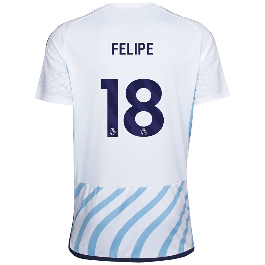 Heren Felipe #18 Wit Blauw Uitshirt Uittenue 2023/24 T-Shirt