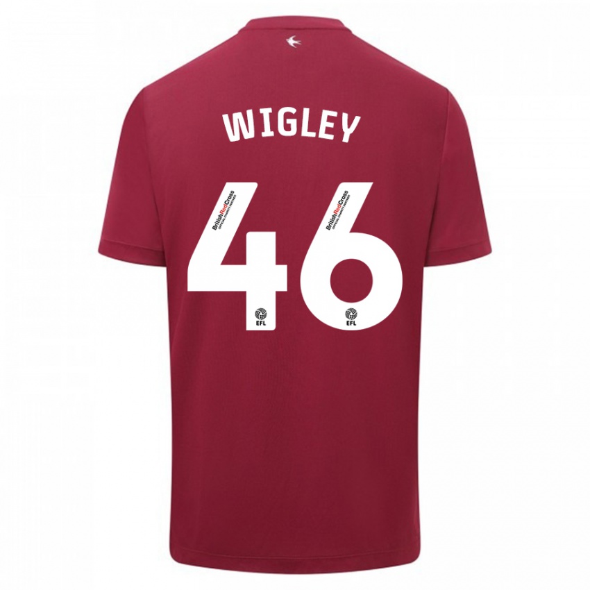 Heren Morgan Wigley #46 Rood Uitshirt Uittenue 2023/24 T-Shirt