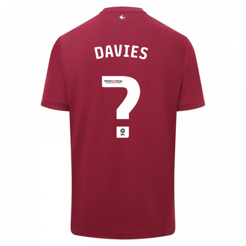 Heren Kian Davies #0 Rood Uitshirt Uittenue 2023/24 T-Shirt